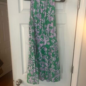 Floral Green and Purple Lilly Romper